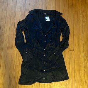 Free People Collared Shirt Dress